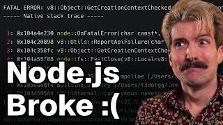 How Node.js v22.5.0 Broke (Almost) Every Package