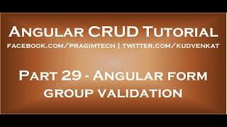 Angular form group validation