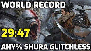 Sekiro Any% Speedrun in 29:47 World Record (Glitchless)