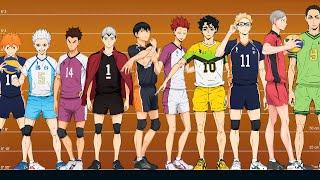 Haikyuu Players Height Comparison