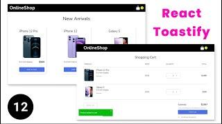 Complete Shopping Cart  - 12 React Toastify & localStorage | React and Redux Toolkit Course 