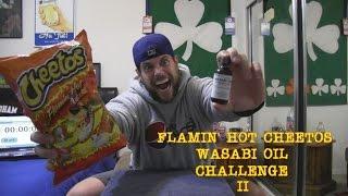 L.A. BEAST vs Flamin' Hot Cheetos Wasabi Oil Challenge II (vomit alert)