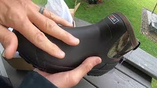 HISEA Men's Chelsea Rain Boots Waterproof Rubber Boots Review #hiseaboots #rubberboot #hisea