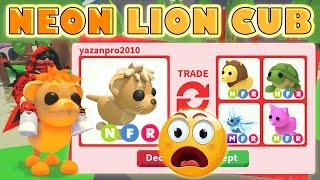 I TRADED NEON LION CUB  IN NEW ADOPT ME SAFARI UPDATE! ROBLOX