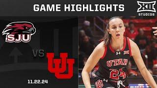 Saint Joseph's vs. Utah Game Highlights | 2024-25 Big 12 Women’s Basketball