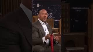 The Rock playing with a gummy worm  #shorts #therock
