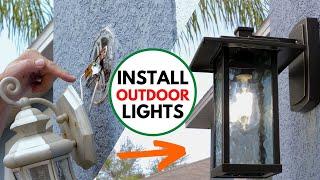 How to Install Outdoor Light Fixtures | Replace Garage Lights