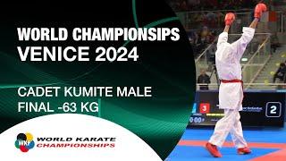 CADET KUMITE MALE -63 KG FINAL | World Cadet, Junior & U21 Karate Championships | WKF