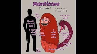 Manticore monster of Persian mythology #mythicalcreature #monster