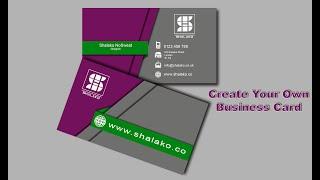 Photoshop: create your own business card