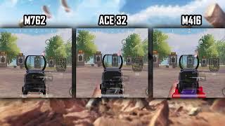 Ace 32 vs M762 vs  M416 | Recoil & Fire rate | ACE 32 New Gun in PUBG Mobile  Update 2.7