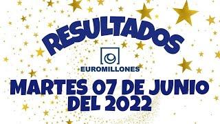 RESULTADO LOTERÍA EUROMILLONES DEL MARTES 07 DE JUNIO DEL 2022