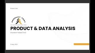 PRODUCT AND DATA ANALYSIS: Launchpad Course for Product Manager