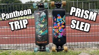 Prism Sled vs Pantheon Trip Longboard Comparison - Weight Flex and Price