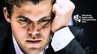 PEAK MAGNUS PERFORMANCE! - Magnus Carlsen vs Denis Kadric - FIDE World Rapid Chess Championship 2024