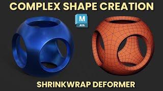 Mastering Complex Shapes in Autodesk Maya with ShrinkWrap Deformer Tutorial | Center Pivot