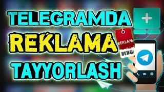 TELEGRAM DA REKLAMA TAYORLASH//Bot Orqali Reklama Tayorlash//Telegram siri