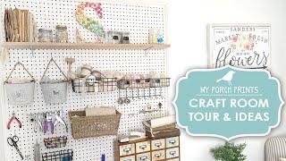 Craft Room Tour and Organization Ideas Video My Porch Prints Junk Journal Ideas How To Organize