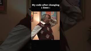 When you change 1 code Line  #codermemes #coding #viralshort #trending #code #programmer