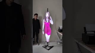 3D hologram fan portrait solution. Who wanna date this holographic sexy lady #3dhologramfan