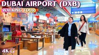 Dubai Airport Walking Tour in Terminal 1 (DXB)  4k/60fps HDR [With Captions]