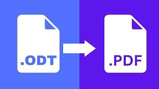 How to Convert ODT to PDF