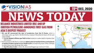 VisionIAS 19TH DECEMBER 2020 DAILY CURRENT AFFAIRS ANALYSIS(DNA) UPSC IAS