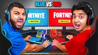 Red Vs Blue Fortnite Gaming Setups.. (LAST TO STOP)