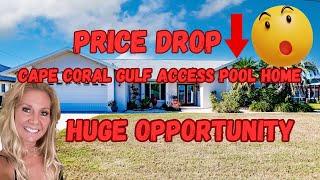 PRICE DROP! Cape Coral Sailboat Access Pool Home- No Bridges or Locks, Boater's Dream! FOR BIG BOATS