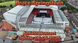 Bruce Springsteen The land of hopes & dreams tour Anfield Stadium 6th June 2025 by Drone 4k