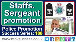 Staffordshire Police - Promotion to Sergeant