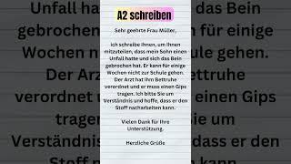 Schreiben a2 Deutsch prüfung #deutschlernen #learngerman #germanlanguage