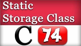 Static Variables, Storage Class in C Programming Language Video Tutorial