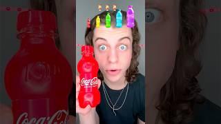 Small, Big, Giant Rainbow Coke!?#funny  #shorts