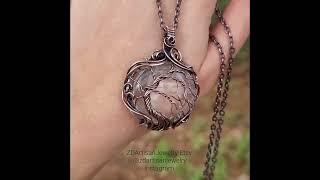 Quartz crystal Tree of life wire wrapped pendant by @zdartisanjewelry IG