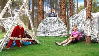 We Built Aluminum Foil Survival Shelters!