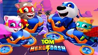 Talking Tom Hero Dash Командная Работа - Супер Сила: Супергерои Том Анжела Хэнк и Джинджер!