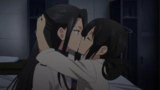 yuri anime kiss scene || Hottest Anime yuri Kisses || yuri anime