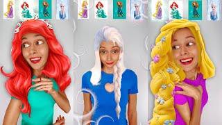 Princess Characters Challenge | Cartoon in Real Life #Shorts by Anna Kova