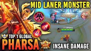 TOP 1 GLOBAL PHARSA BEST BUILD 2023!! TOP 1 GLOBAL PHARSA GAMEPLAY - MOBILE LEGENDS