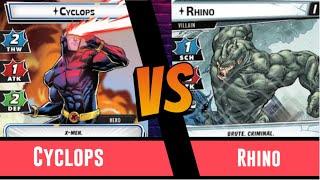 Marvel Champions | Cyclops | Vs Rhino | True Solo | Leadership | Deck Testing | Mutant Genesis