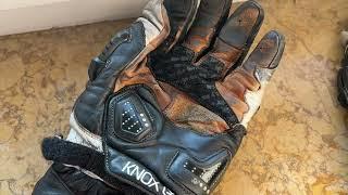 Knox Handroid POD gloves after 4years of use. #motorcyclegear #gloves #knox #motorcyclegloves