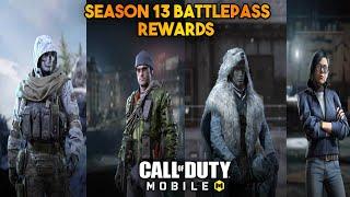 SEASON 13 BATTLEPASS ALL REWARDS LEAKED | NEW SEASON 13 GUN SKINS LEAKED | COD MOBILE