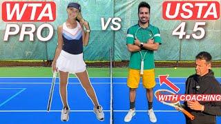 Female Pro vs USTA 4.5 Guy