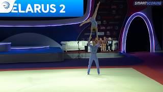 Hanna KASYAN & Konstantin EVSTAFEEV (BLR) - 2019 Acro European silver medallists, all-around