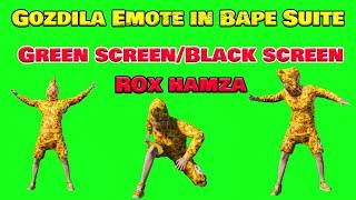 Godzilla Emote in Bape Suite | Green Screen | Black Screen | PUBG MOBILE | Rox Hamza