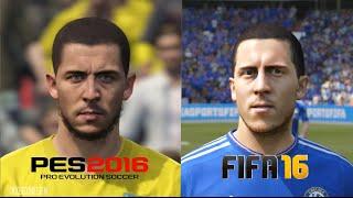 PES 2016 vs FIFA 16 Chelsea Player Faces Comparison