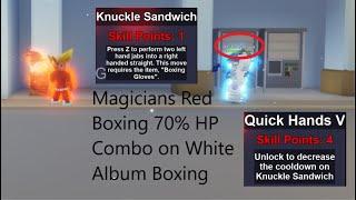Magicians Red Boxing 80% HP Combo [YBA]