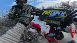 Dirtbike Crash & Aerial Video of Amazing Snow Riding!