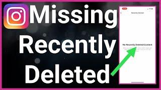 How To Fix Recently Deleted Option Not Showing On Instagram